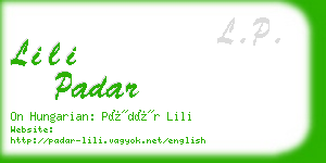 lili padar business card